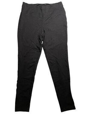 Alex & Jordan Tummy Control Mid-Rise Ankle Shaping Leggings in black. Size M